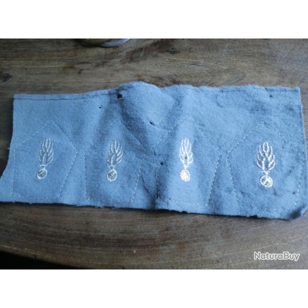 galon de col  intandance  sous officier subalterne