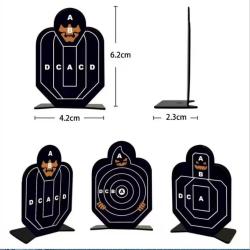 Cibles m&eacute;tal en acier inoxydable pour tir aeg gbb tactique airsoft pcp chasse (3 pi&egrave;ces)