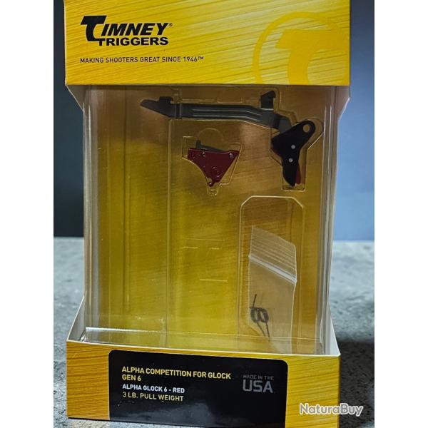 DETENTE TIMNEY ALPHA TRIGGER GLOCK VERITABLE GEN 6 G17/19/45/49 3LBS