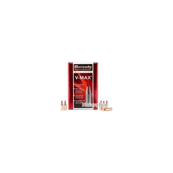 Ogives HORNADY calibre 243 87gr V-MAX x100