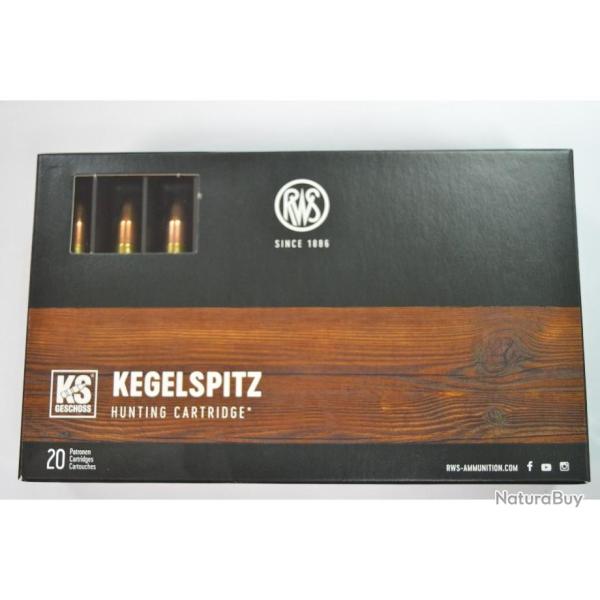 1 BOITE DE 20 MUNITIONS RWS  CALIBRE 30-06  OGIVE KS 10.7G/ 165 GR NEUVE