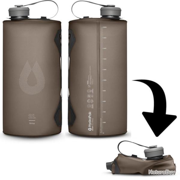 R�servoir souple Hydrapak Seeker 2L gris fonc�