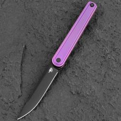 Couteau Bestech Ink Lame Acier Magnacut Black PVD Manche Titane Violet Framelock Luxe BTKT2502C