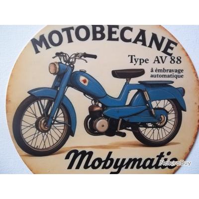 Plaque acier VINTAGE décorative - MOBYLETTE - MOTOCONFORT - MOTOBECANE