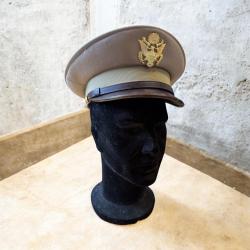 CASQUETTE OFFICIER US ww2 (casquette arm&eacute;e italienne avec insigne reproduction us) T59