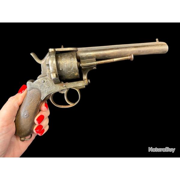 Revolver � broche type Lefaucheux cal. 12mm � broche