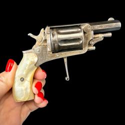 REVOLVER ARTISANAL BELGE DD OURY BREVET&Eacute; cal. 6mm VELODOG extra long