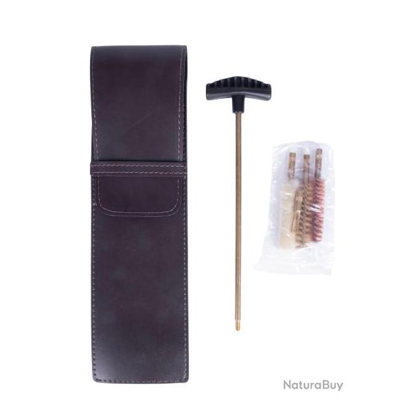 KIT NETTOYAGE PISTOLET GROS CALIBRE ETUI SKAI LAITON CAL 44