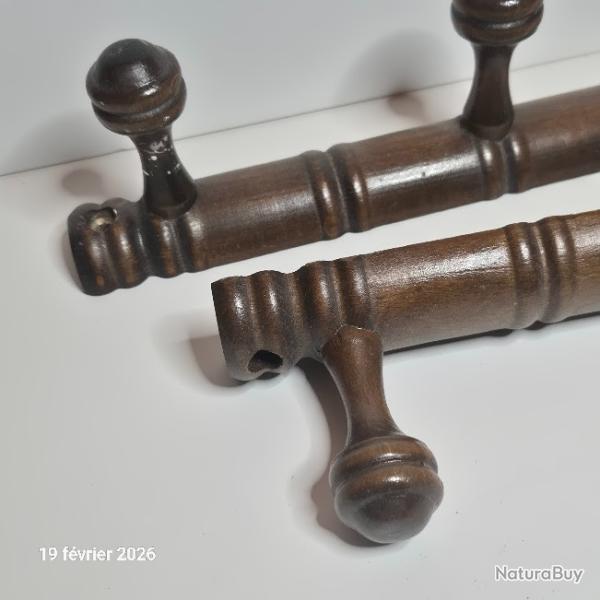 6 pat�res anciennes ou 2 portes manteaux en bois tourn�