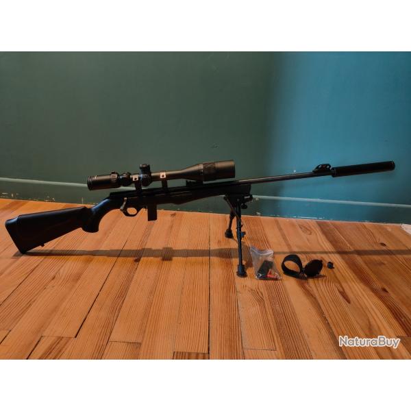 Carabine Rossi 8122 .22lr + lunette discovery VT-R 6x24x42 + bipied Precizion + mds