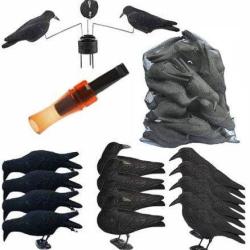 Flash ! Pack PLATINIUM 12 appelants et man&egrave;ge &agrave; corbeaux avec appeau et sac