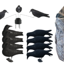 Flash Pack ESSENTIEL 12 appelants corbeaux actifs, sac de transport, appeau FT3 et man&egrave;ge &agrave; corbeaux