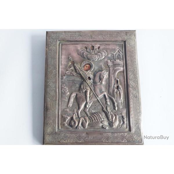 Ic�ne orthodoxe Saint Georges terrassant le dragon