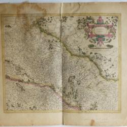 Carte Alsatia inferior Alsace Gerardum Mercatorem XVIIe si&egrave;cle