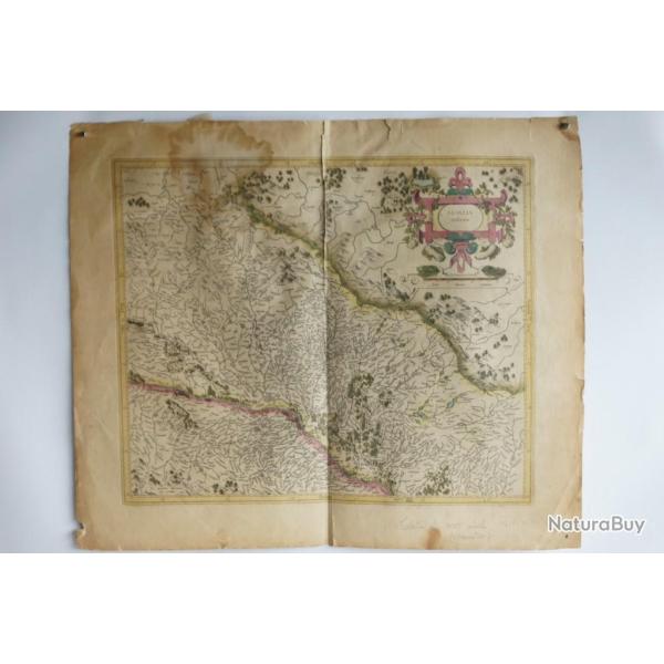 Carte Alsatia inferior Alsace Gerardum Mercatorem XVIIe si�cle