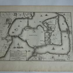 Carte Plan ville de Mantoue Italie N. de Fer 1705