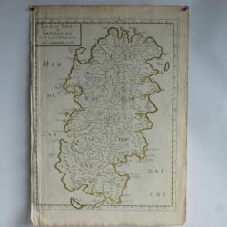 Carte Isle et Royaume de Sardaigne Nicolas Sanson 1652