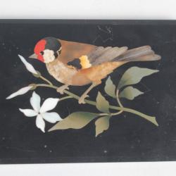 Presse-papier marqueterie pierre mosa&iuml;que Oiseau Pierta dura Italie