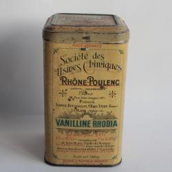 Bo&icirc;te t&ocirc;le Vanilline Rhodia Soci&eacute;t&eacute; des usines chimiques Rh&ocirc;ne-Poulenc