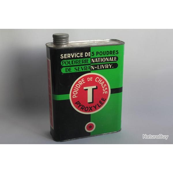 Bidon Poudre de chasse Pyroxyl�e T Sevran-Livry Poudre noire