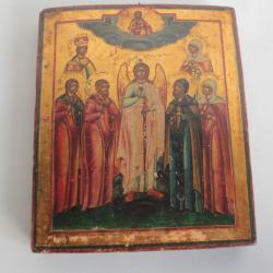 Ic&ocirc;ne orthodoxe russe Synaxe des saints XIXe si&egrave;cle