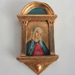 Ic&ocirc;ne Peinture Vierge XIXe si&egrave;cle Italie