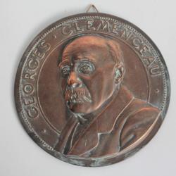 Plaque murale bas-relief Georges Clemenceau