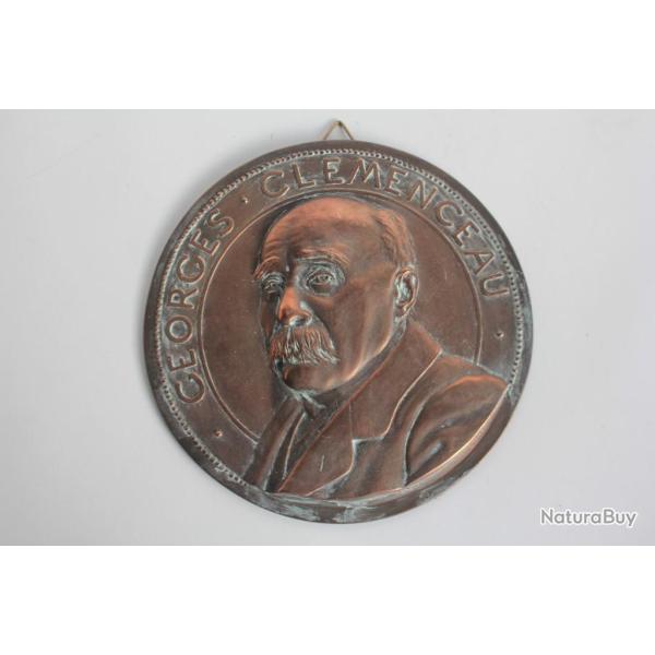 Plaque murale bas-relief Georges Clemenceau