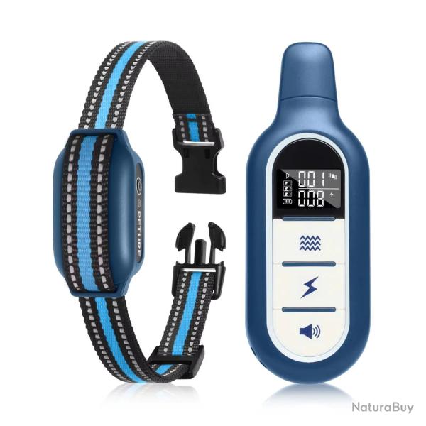 Collier Dressage Chien 1000m Rechargeable IPX7 3 Modes Bip Vibration Choc 5-120lbs �tanche