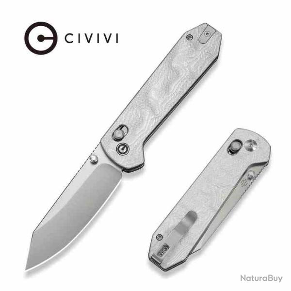 Couteau Civivi Over Yonder Lame Spey Point Acier 14C28N Manche G10/Alu Crossbar Lock CIVC250272