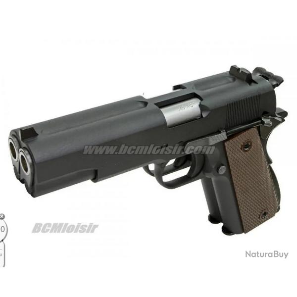 WE 1911 Dueller Double Canon Full Metal Black Gaz Blowback
