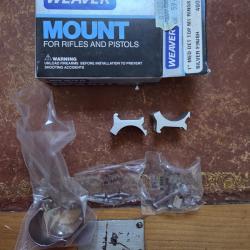 paire de colier weaver USA 1 pouce argent&eacute;