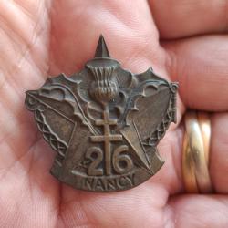 INSIGNE 26 REGIMENT INFANTERIE NANCY ( PREMIER MODELE 1947 )