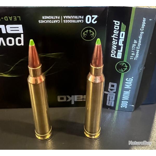 Balles SAKO POWERHEAD BLADE 300 Win Mag 11g/170gr boite de 20