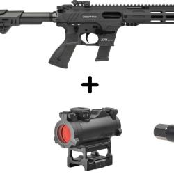 PACK CARABINE PCC DERYA ZY9 DUAL SYSTEM CALIBRE 9X19 + CHARGEUR 29 COUPS + POINT ROUGE ROMEO MSR + S