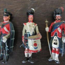 3 Figurines publicitaires en plomb William Grant 1990