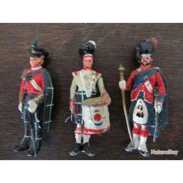 3 Figurines publicitaires en plomb William Grant 1990