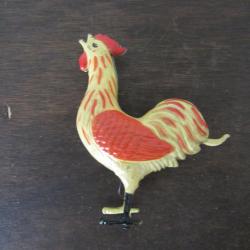 Briquet de table &agrave; gaz - Coq en m&eacute;tal 1970