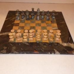 Echiquier marbre onyx complet