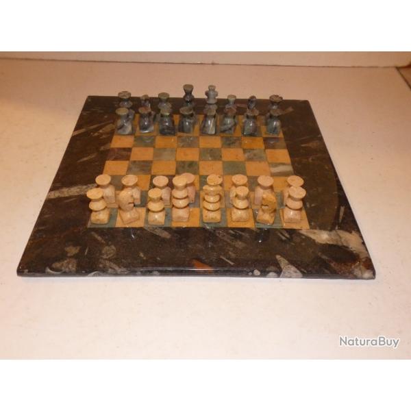 Echiquier marbre onyx complet