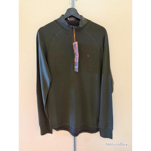 tee shirt manche longue berretta vert