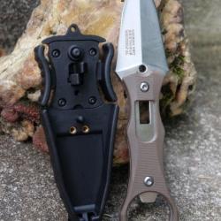 Poignard Couteau Dague Tac Force Lame Spear Point Acier 3Cr13 Manche Abs Etui ABS Clip X020BR-01