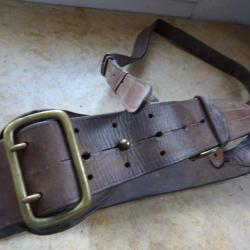 ceinturon officier cuir III&deg; r&eacute;p porte &eacute;p&eacute;e sabre baudrier premi&egrave;re seconde guerre mondiale ww1 ww2