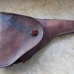 gransd ETUI REVOLVER cuir ancien Anglais smith colonial Webley holster housse colt