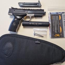 Browning Buck Mark Black Label filet&eacute; 22 Lr + Silencieux
