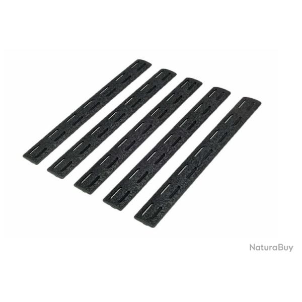 Kit de 5 rails cover type BCM M2 en polym�re - M-LOK - 14 cm (5.5") NOIR