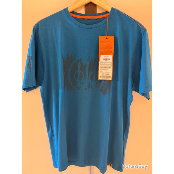 tee shirt  beretta bleu