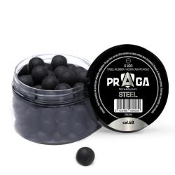 BILLES EN CAOUTCHOUC ACIER CAL .68 - PRAGA