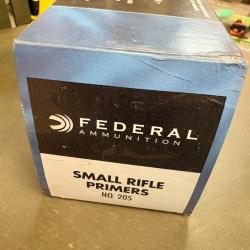 1000 AMORCES   FEDERAL SMALL RIFLE PRIMERS REF 205