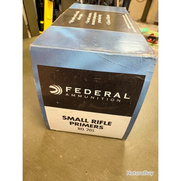 1000 AMORCES   FEDERAL SMALL RIFLE PRIMERS REF 205